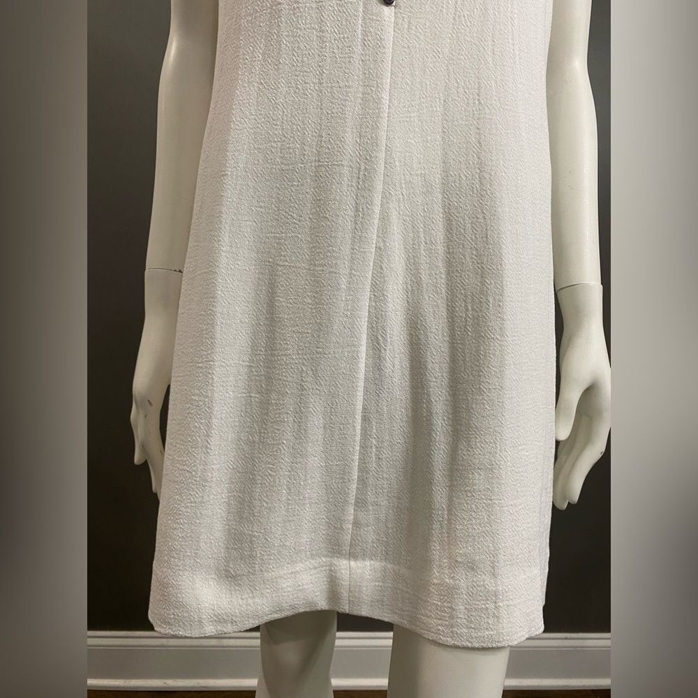 NWT $118 Free People Ivory Button-Front Mini Dress Size Large - Picture 3 of 11